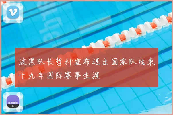 波黑队长哲科宣布退出国家队结束十九年国际赛事生涯